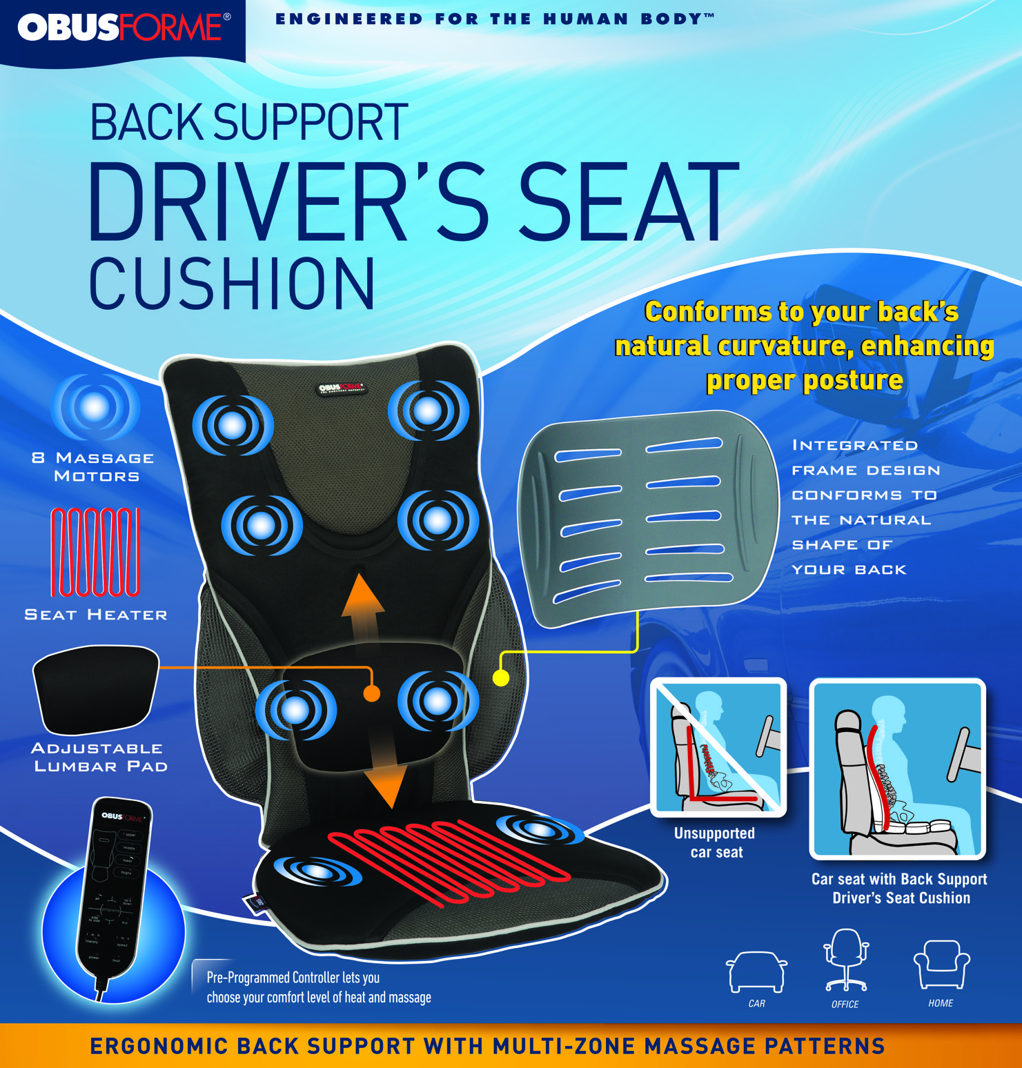 Backrest Support Driver’s Seat Cushion (CC-BDS-01)