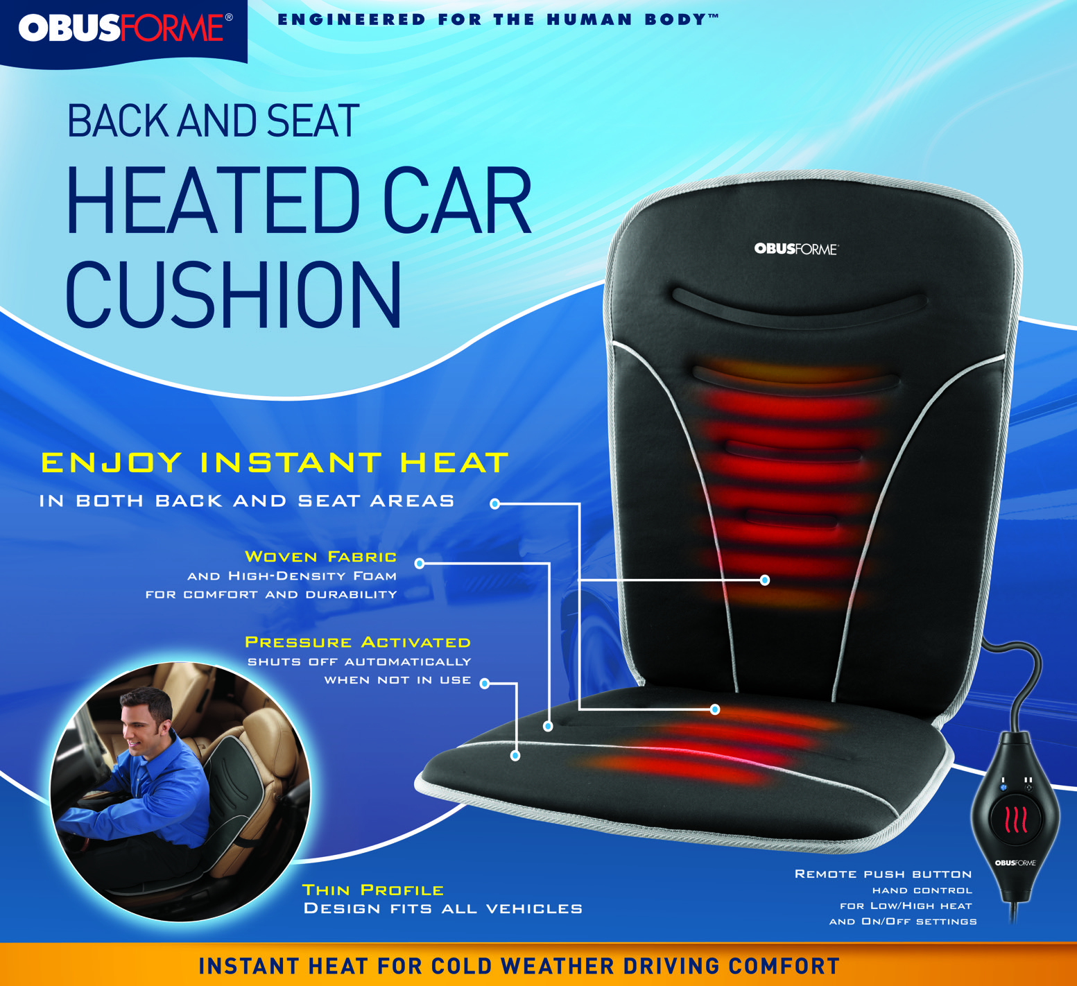 Back & Seat Heated Car Cushion (CC-HCC-01)
