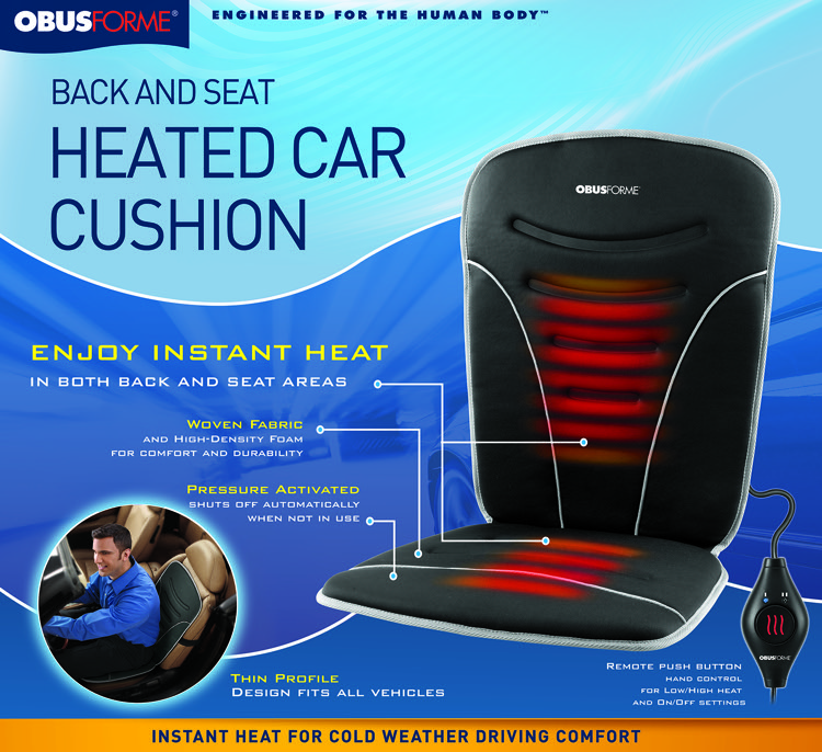 Back & Seat Heated Car Cushion (CC-HCC-01)